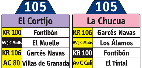 Ruta 105 La Chucua - El Cortijo (no anunciada oficialmente) 1