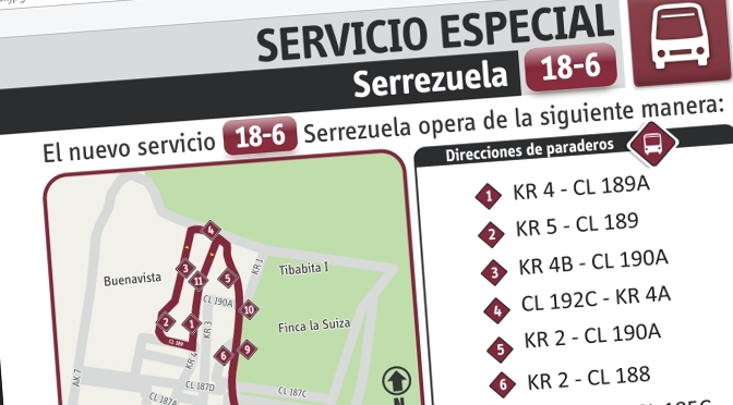 Anunciada oficialmente ruta Especial 18-6 Serrezuela