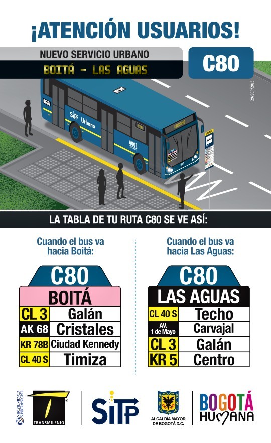 Nueva urbanba C80: Boitá - Las Aguas