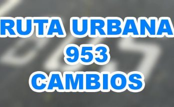 Mapa de la urbana 953 desde agosto 2018