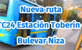 Ruta bus TC24 a Toberín y Bulevar