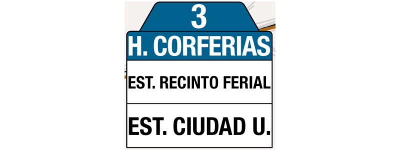Ruta 3 – tablas y letretos, Hospital temporal Corferias (profesionales y trabajadores sector salud)
