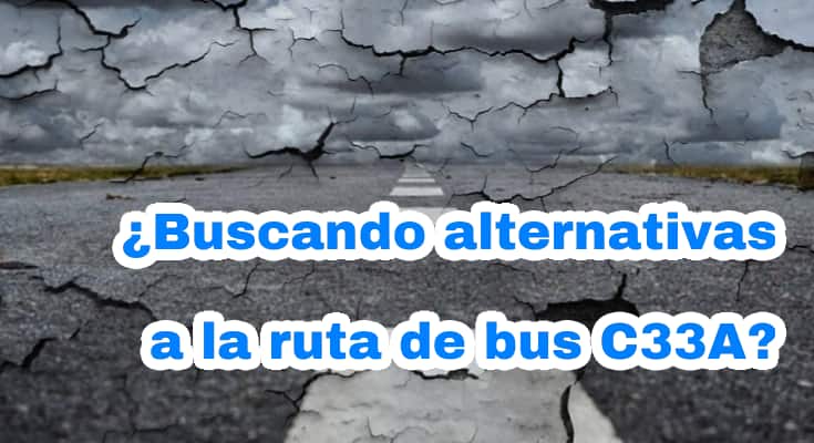 Rutas alternativas a la ruta C33A Centro Comercial Andino - Tierra Buena