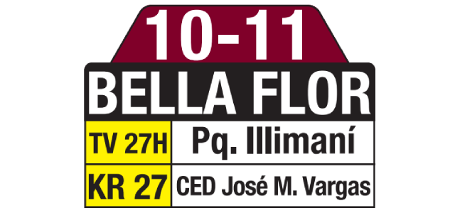 Tablas ruta SITP 10-11 Bella Flor